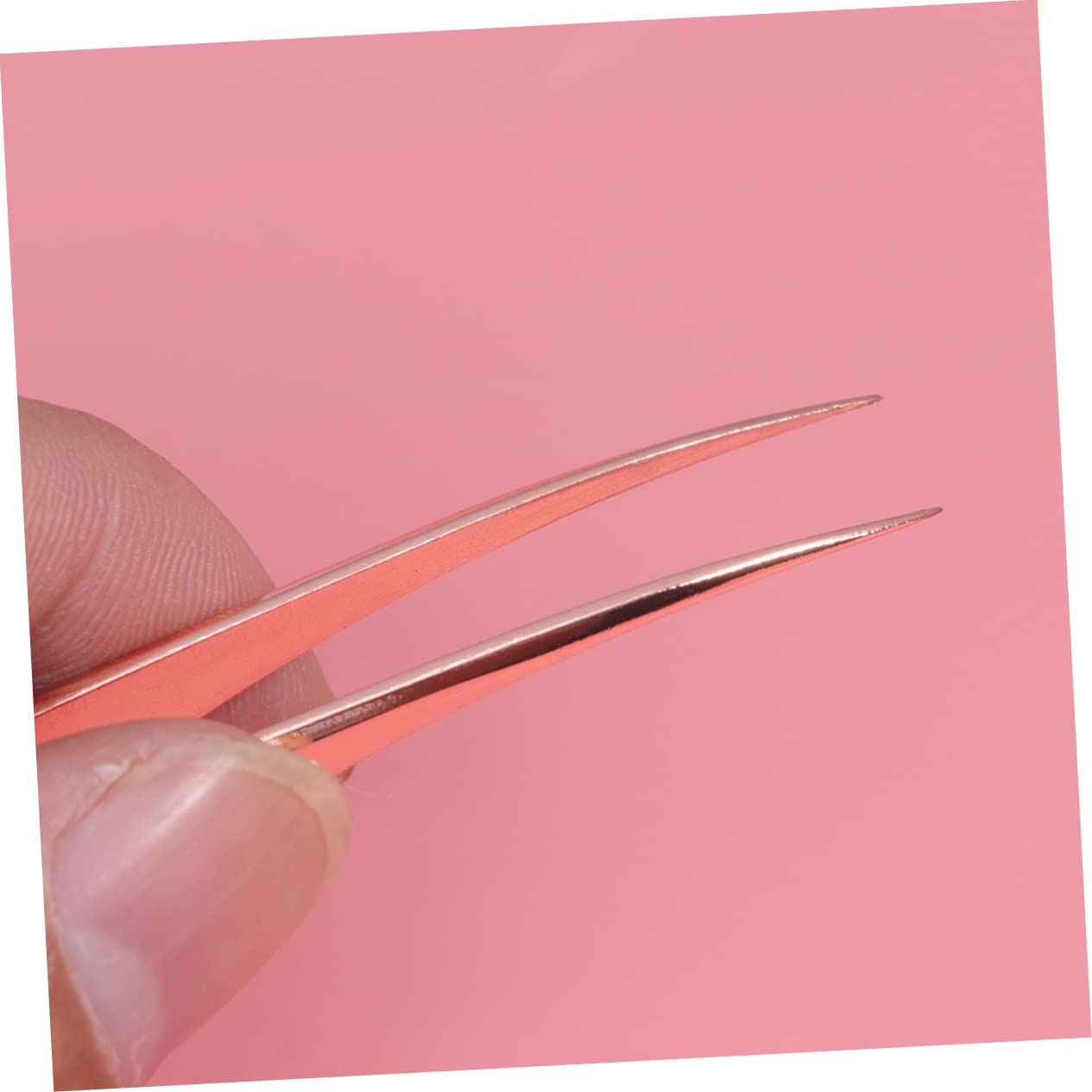 Premium Stainless Steel Eyelash Extension Tweezers Set - 4 Piece Rose Gold Professional Lash Tools for Perfect Extensions, DIY Makeup & Salon Use