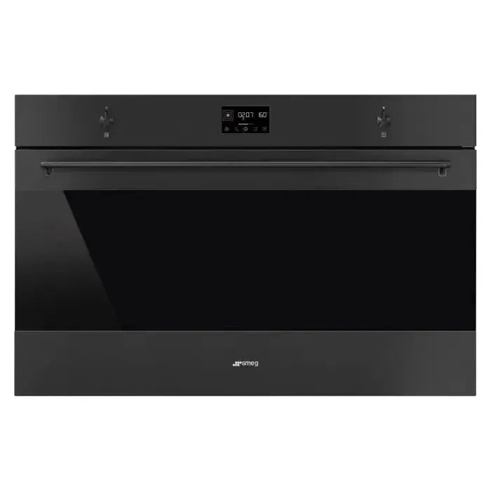 Smeg 90cm Classic Pyrolytic Oven - Matte Black | Built-in Electric Oven with Self-Cleaning Function | Perfect for Modern Kitchens & Home Baking