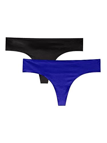 Black/Crazy Cobalt Thong