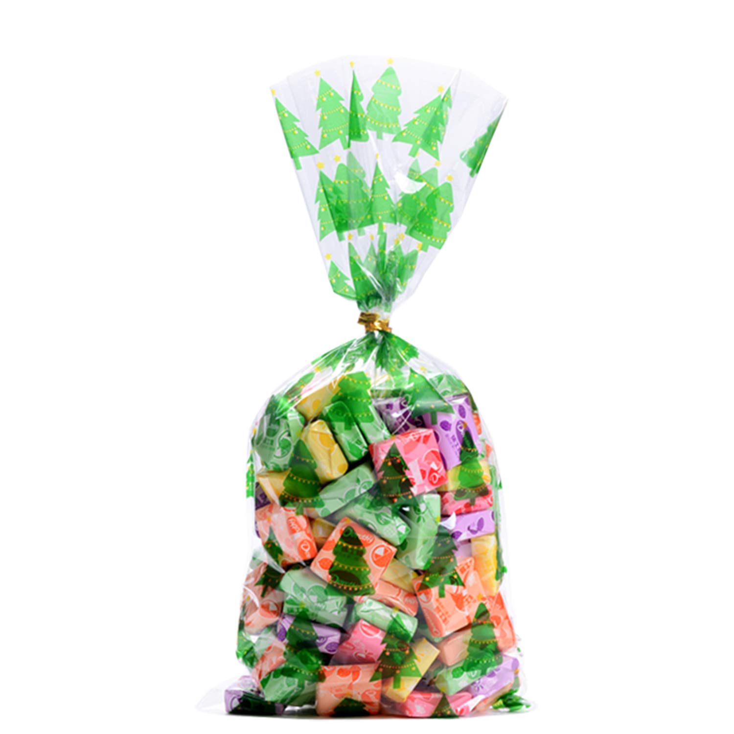 150 PCS Clear Christmas Cellophane Bags with Twist Ties - Holiday Treat & Cookie Bags for Christmas Party Favors, Gift Wrapping & Baking Supplies (Style B) - Perfect for Holiday Gift Giving, Cookie Exchanges & Party Favors