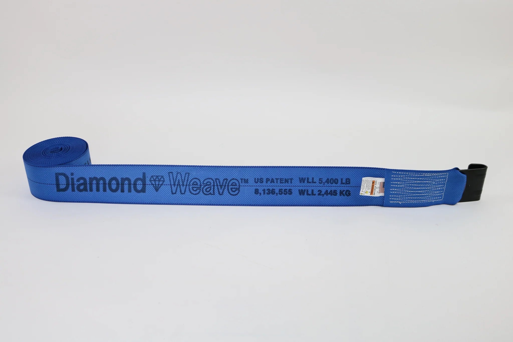 4-Pack 50-Foot Diamond Weave Winch Straps with Flat Hooks - Heavy Duty Tow Ropes for ATV, UTV, Boat & Off-Road Vehicle Recovery - 10,000 lb Break Strength - Weather Resistant & Durable