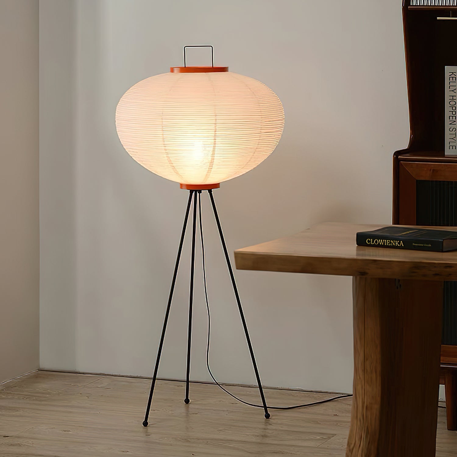 Akari Floor Lamp - Modern Japanese Paper Light for Living Room, Bedroom & Office - Soft Ambient Lighting for Relaxation & Decor