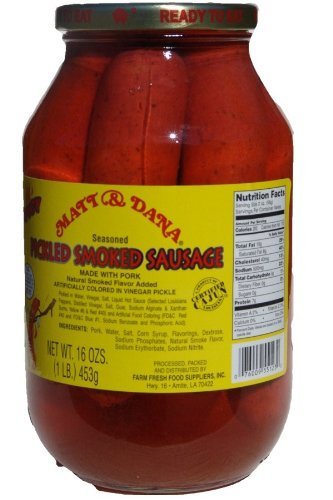 Matt & Dana Spicy Pickled Smoked Sausage - 2 Quart Jars (64 oz) | Authentic American Flavor | Perfect for BBQs, Charcuterie Boards & Game Day Snacks