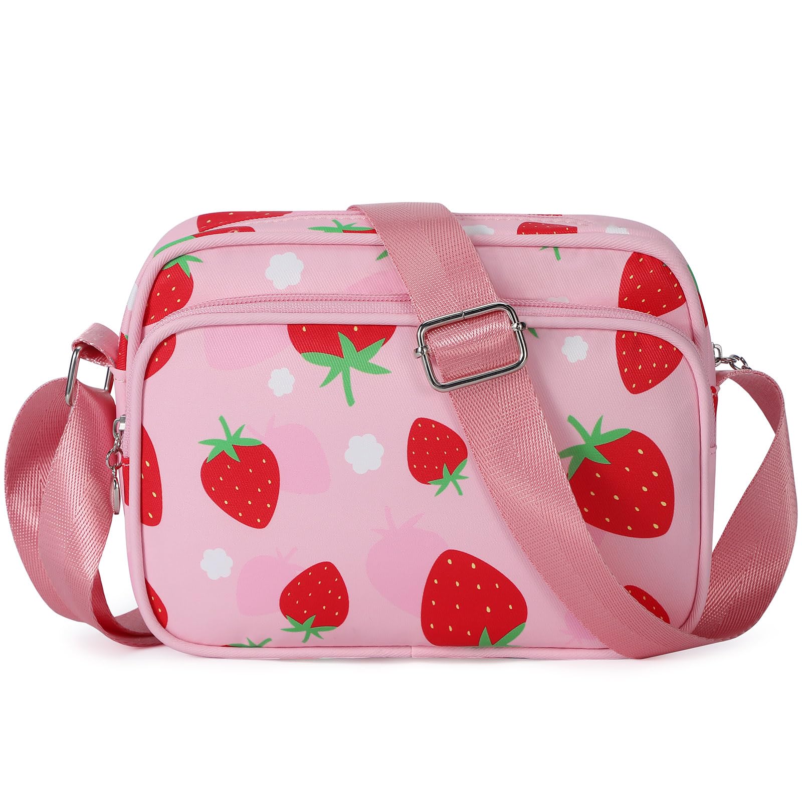 **Strawberry Crossbody Purse for Girls - Cute & Trendy Shoulder Bag for Kids, Best Birthday & Christmas Gift for 6 8 10 12 Year Old Girls - Perfect for School, Travel & Daily Use**