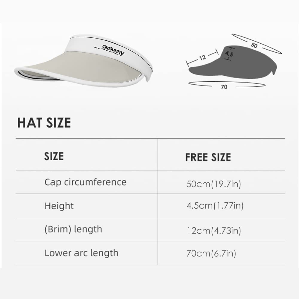 OHRAIN UPF50+ Unisex Sun Visor Cap - Breathable Sun Protection Hat for Men & Women - Perfect for Tennis, Golf, Running, Hiking & Outdoor Activities