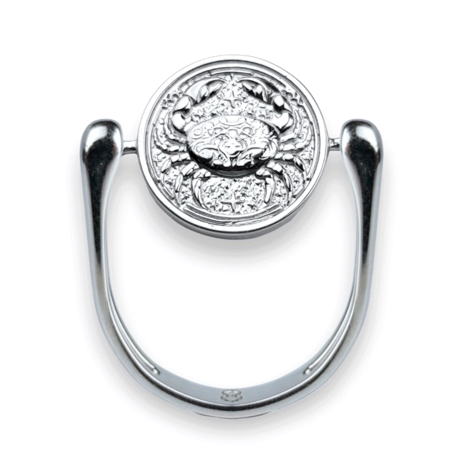Stylish Silver Zodiac Fidget Ring for Anxiety Relief - Perfect for Stress Relief, Focus & Meditation | Astrology Jewelry Gift for Women & Men