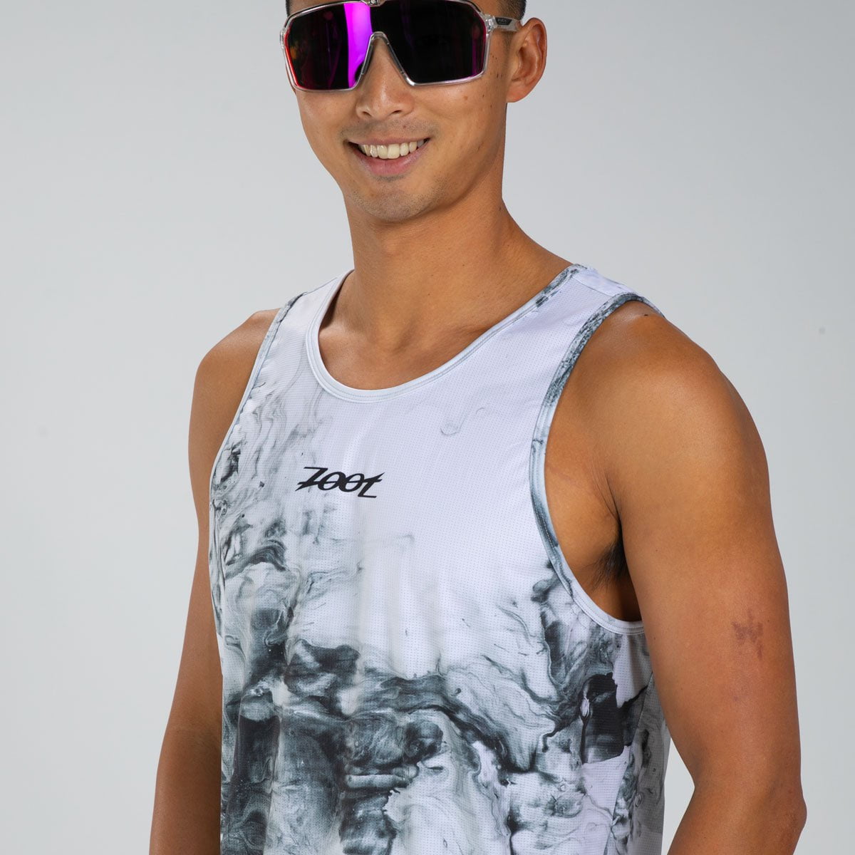 Men's Elite Run Singlet - Breathable White Performance Shirt for Running & Training | Lightweight Athletic Top for Marathon, Gym Workouts & Outdoor Sports