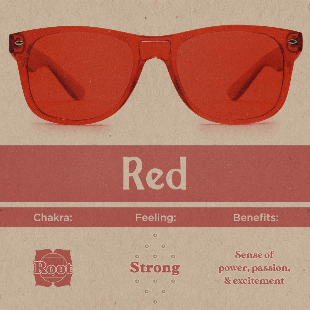 Purple Canyon Color Therapy Mood Glasses (2 Pack) - Light Therapy & Chakra Healing Glasses with Chromotherapy Colored Lenses for Stress Relief & Energy Balancing | Perfect for Meditation, Yoga, and Relaxation at Home