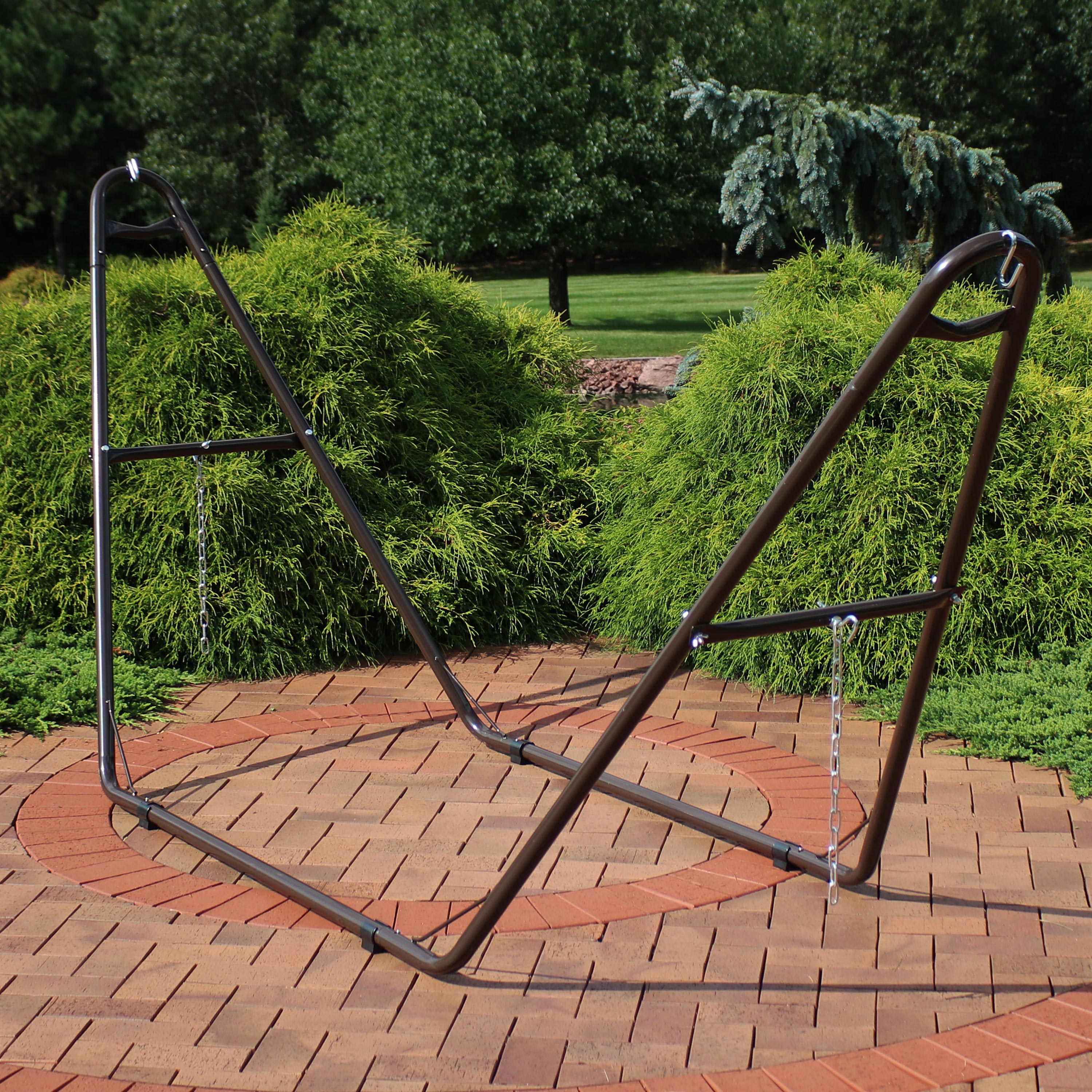 Heavy Duty Universal Hammock Stand for Outdoor, Patio, Backyard & Camping - Durable Steel Frame Supports Up to 450lbs - Perfect for Relaxing, Lounging & Backyard Decor