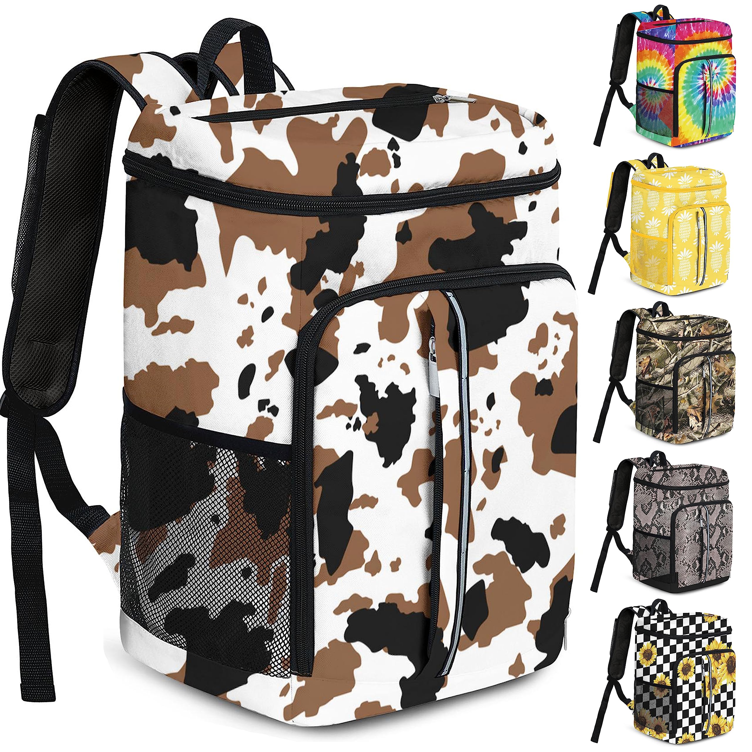 Insulated Cooler Backpack - Leak Proof & Waterproof Soft Camping Cooler with Large Capacity (Holds 35 Cans) - Lightweight Ice Chest Backpack for Men & Women - Perfect for Hiking, Picnics, Beach Trips & Outdoor Adventures