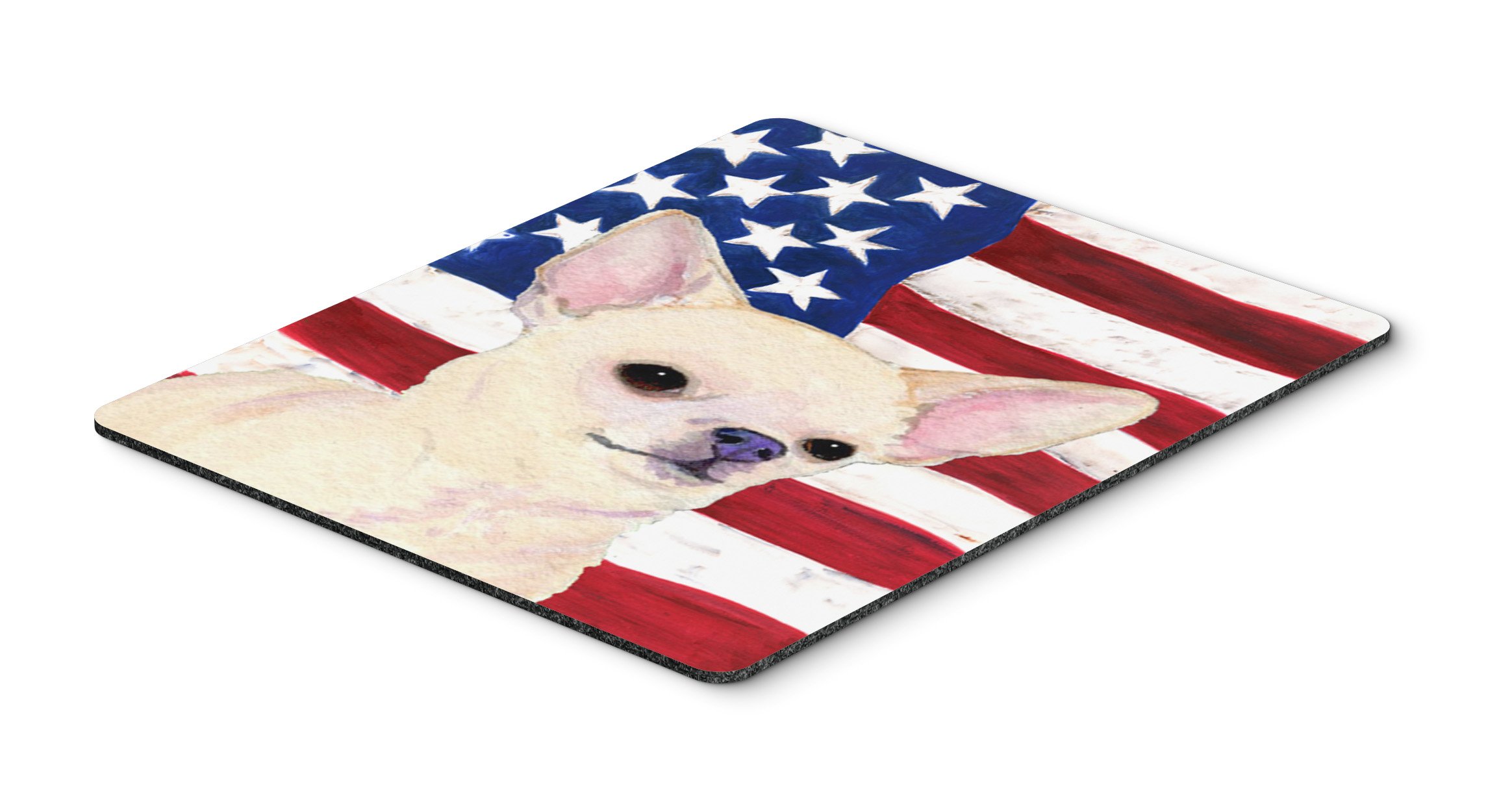 USA American Flag with Chihuahua Mouse Pad - Non-Slip Large Mouse Mat for Computer, Laptop & Office Desk | Washable & Durable for Gaming, Working & Home Use | Patriotic Dog Themed Desk Accessory