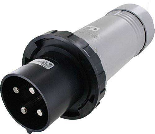 4100P5W 100A 3-Phase 600V Pin & Sleeve Male Plug - IP67 Waterproof Industrial Electrical Connector for Harsh Environments | Marine, Construction & Outdoor Power Equipment Use