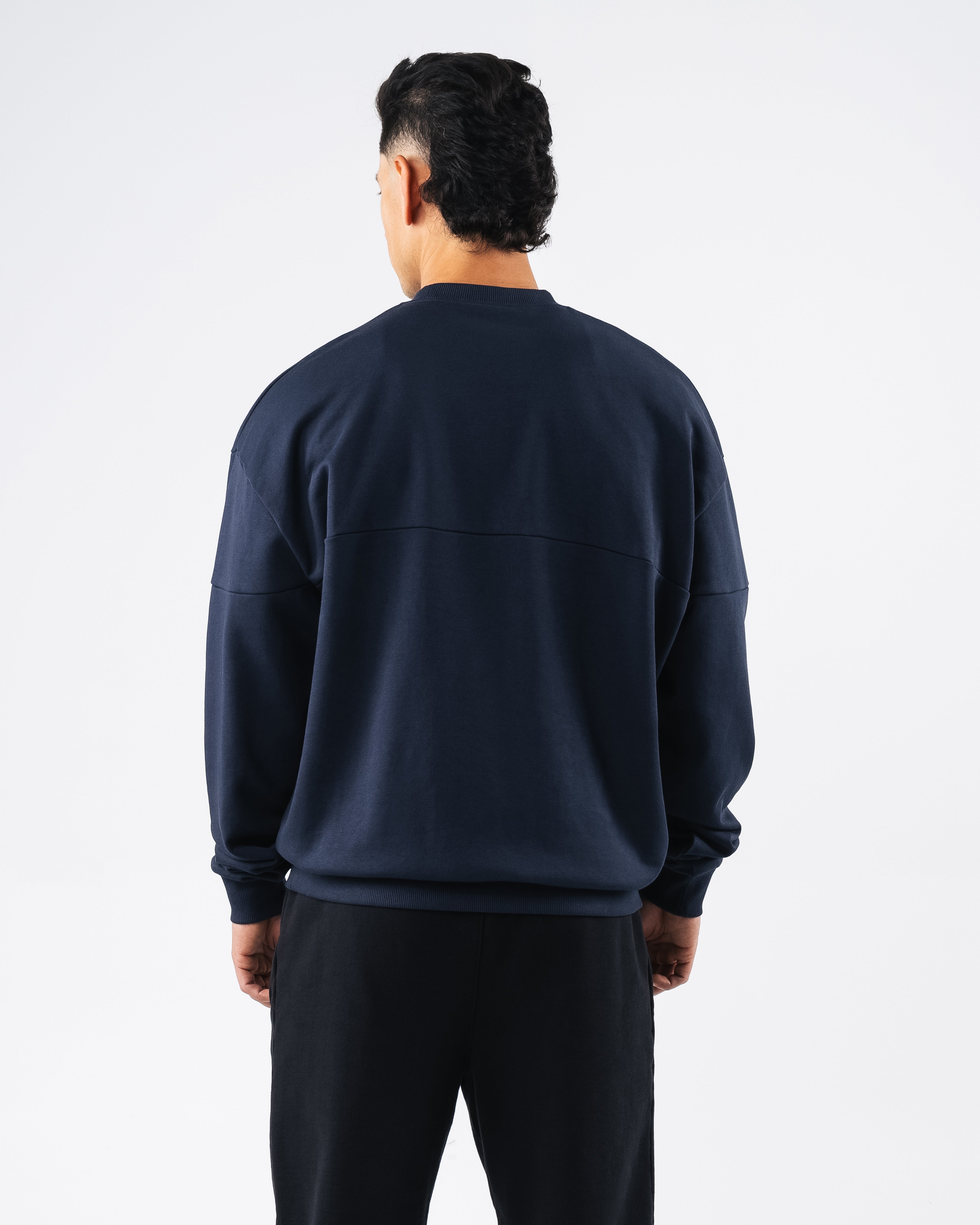 Establishment Split Crewneck Sweatshirt - Deep Navy Blue | Comfortable & Stylish Pullover for Casual Wear & Street Fashion