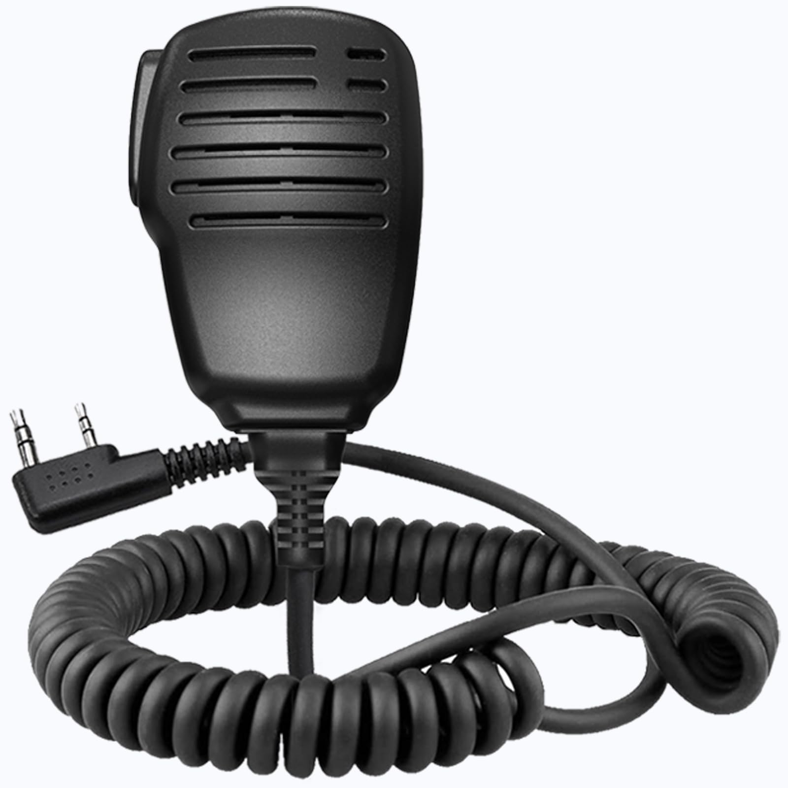 SAMCOM 2 Pin Handheld Shoulder Speaker Mic for Baofeng UV-5R & Retevis Radios - Walkie Talkie Accessory with PTT Button - Compatible with FPCN10A/FPCN30A UHF Two-Way Radios (1 Pack) - Ideal for Outdoor Adventures, Construction Sites & Emergency Communication