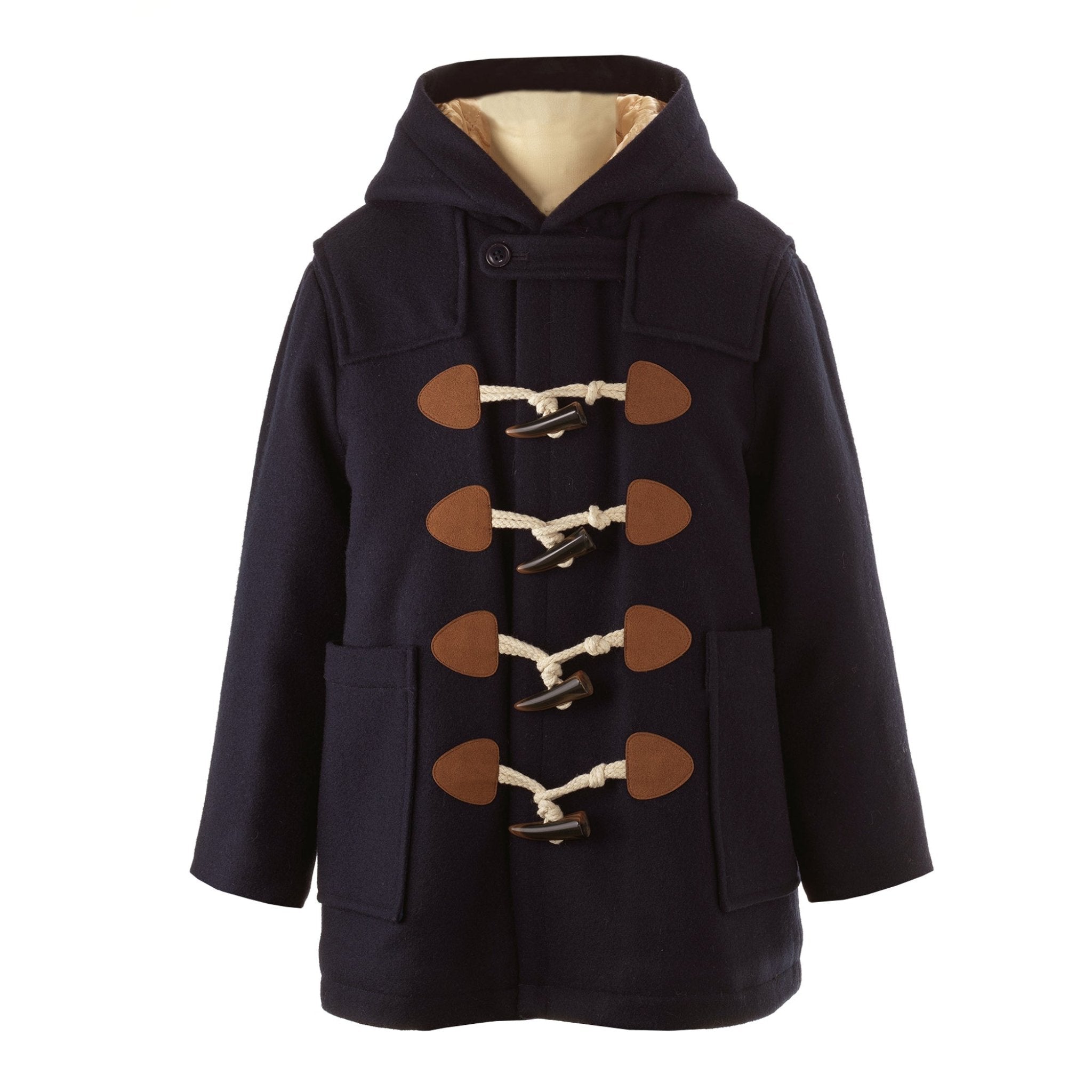 **Navy Blue Boys Duffle Coat - Warm Winter Jacket for Kids - Perfect for School, Outdoor Play & Cold Weather**
