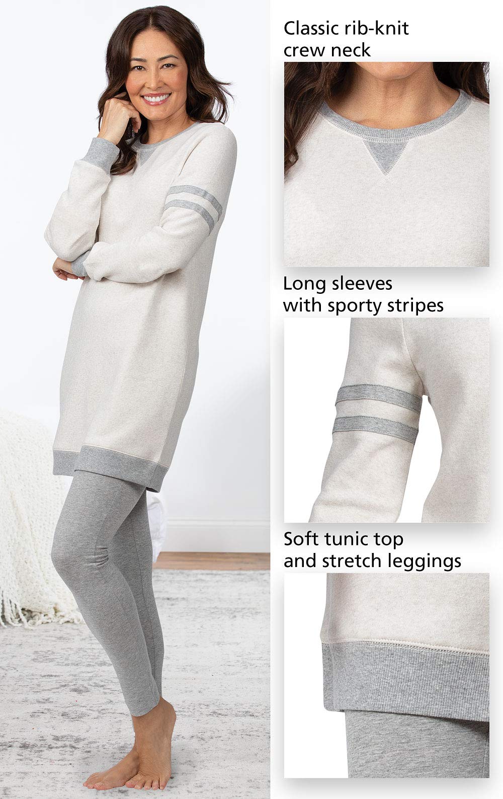 Women's 100% Cotton Pajama Set - Soft Short Sleeve Sleepwear for Women | Cozy Lounge & Sleepwear for Relaxing at Home or Travel