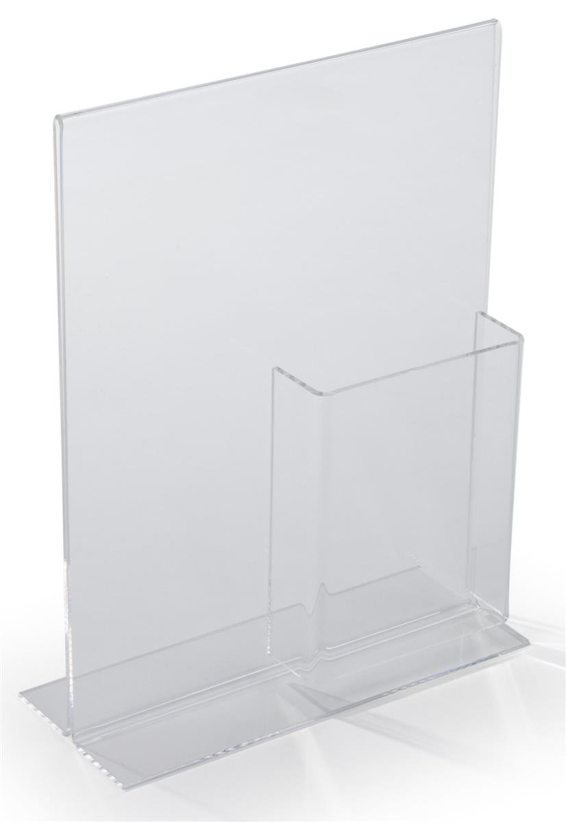 12-Pack Clear Acrylic Sign Holders for 8.5 x 11 Inch Documents - Countertop Brochure Display Frames for Retail, Restaurants & Offices
