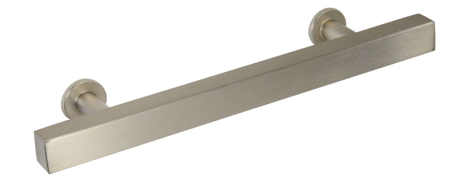 Brushed Nickel T-Bar Drawer Pulls - Cabinet Handles for Kitchen, Bathroom & Furniture - Modern Hardware for Drawers & Cabinets - Easy Installation & Durable Finish