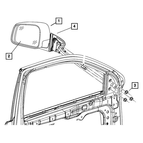 Right Side Exterior Rear View Mirror for Cars - Durable Replacement for Improved Visibility & Safety While Driving