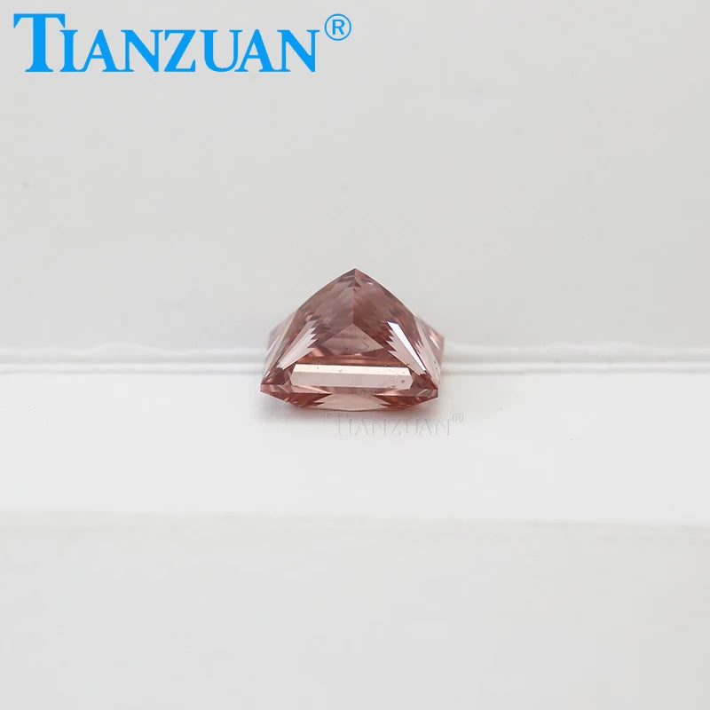 1.69CT Lab Grown Square CVD Diamond - VS1 Clarity, 2EX Cut, Fancy Intense Pinkish Brown Color, GEMID Certified Loose Gemstone for Jewelry Making, Engagement Rings & Luxury Gifts