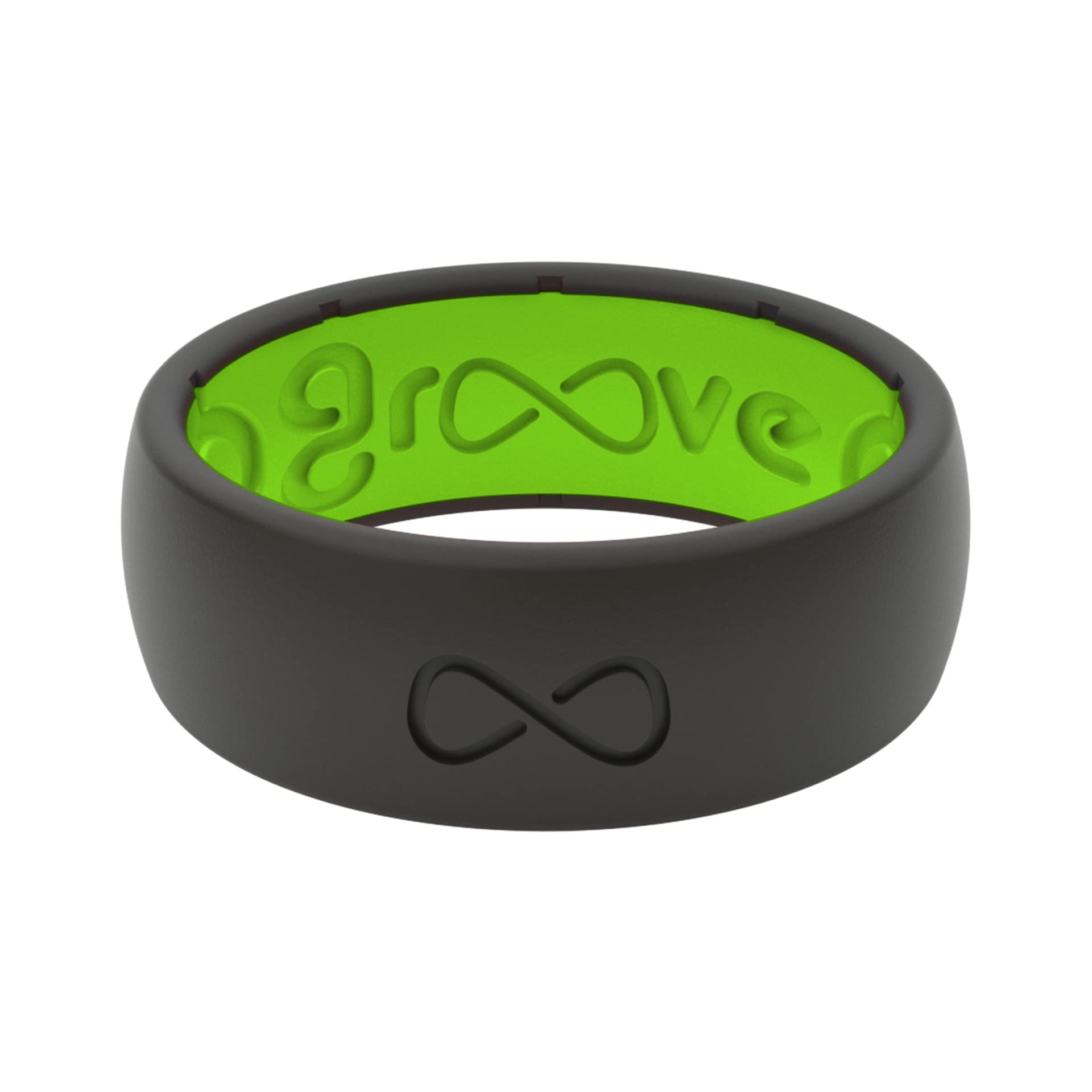 Groove Life Solid Silicone Ring for Men - Breathable Comfort Fit Wedding Band with Unique Design & Lifetime Warranty | Perfect for Active Lifestyle, Gym, Swimming & Outdoor Adventures
