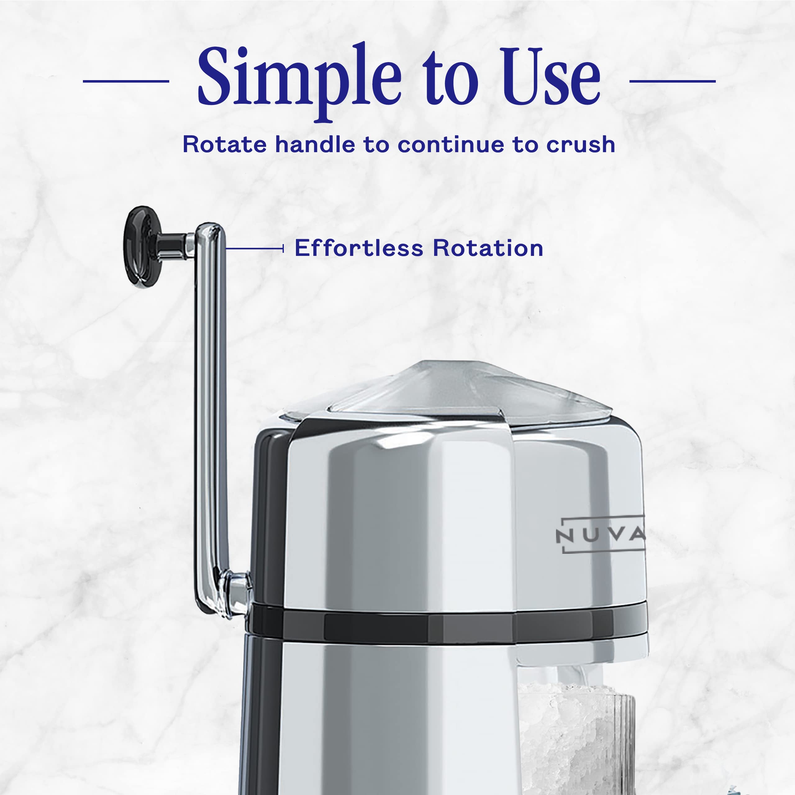 Premium Manual Ice Shaver - Stainless Steel Snow Cone Maker for Home & Commercial Use, Non-Slip Base, BPA Free - Perfect for Parties, Cafes, and Summer Treats