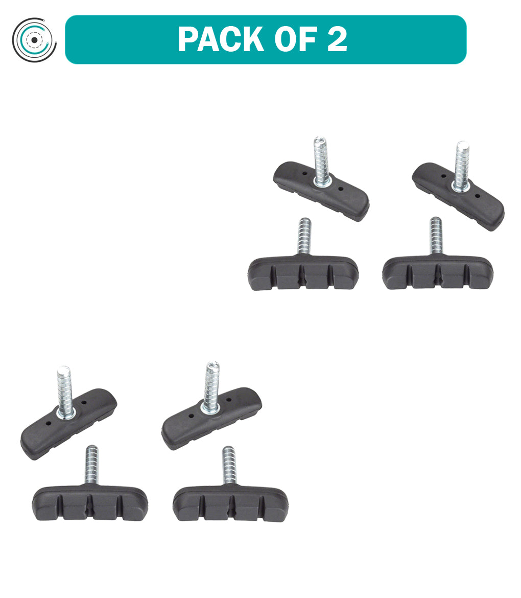2 Pack Dia Compe OPC 12 Cantilever Brake Pads - Smooth Post Black Molded (4 Pads per Pack) for Bicycle Brake Maintenance & Repair - Perfect for Mountain Bikes, Road Bikes & Commuter Bikes