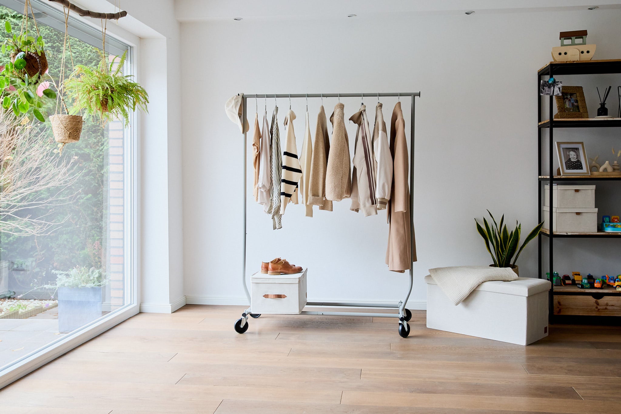 Heavy Duty Garment Rack with Wheels - Extra Sturdy Clothes Hanging Rack for Commercial Use, Large Capacity Clothing Rack for Retail Stores, Boutiques, and Home Organization