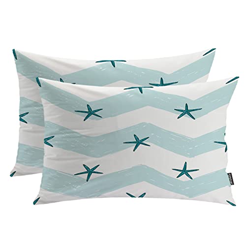 Ocean Marine Organism Starfish Stripe Whiteb