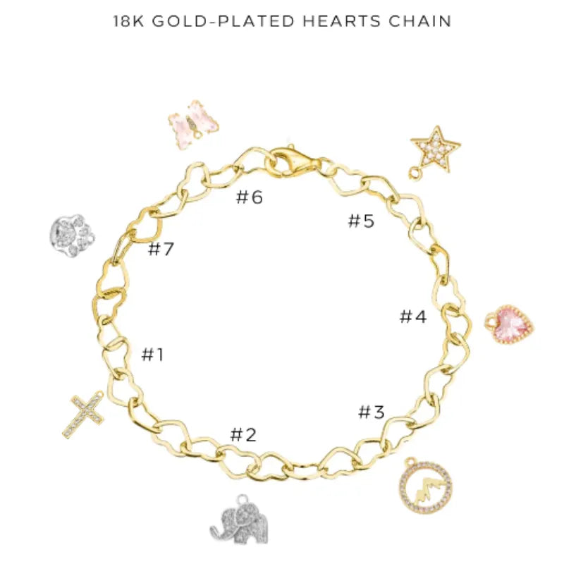 Elegant Charm Bracelet with Assorted Charms - Perfect for Gifts, Parties & Everyday Wear | $46.00