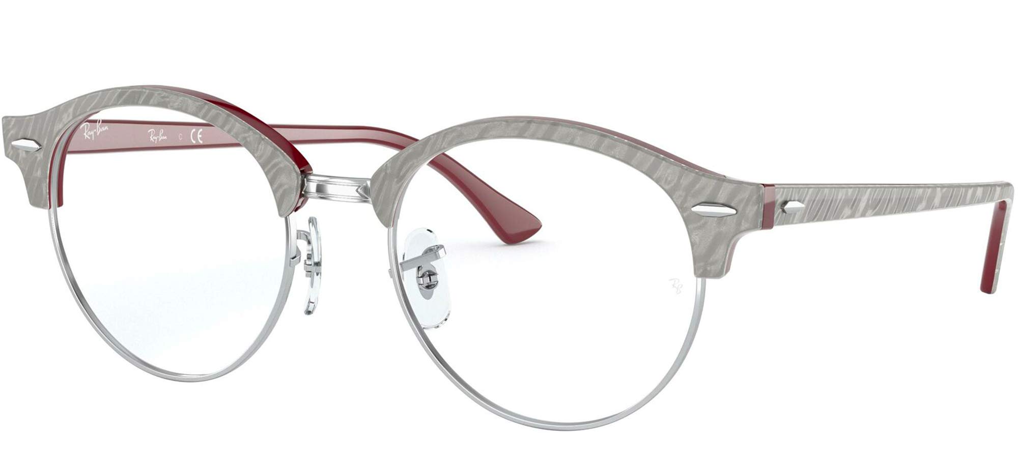 Ray-Ban Rx4246v Clubround Round Prescription Eyeglass Frames for Men & Women - Classic Retro Style, Lightweight & Durable - Perfect for Reading, Work, and Everyday Wear