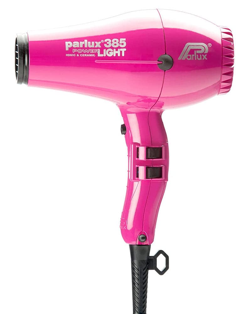 Parlux 385 Power Light Ionic Ceramic Hair Dryer - Pink | Professional Blow Dryer for Smooth & Shiny Hair | Perfect for Home & Salon Use