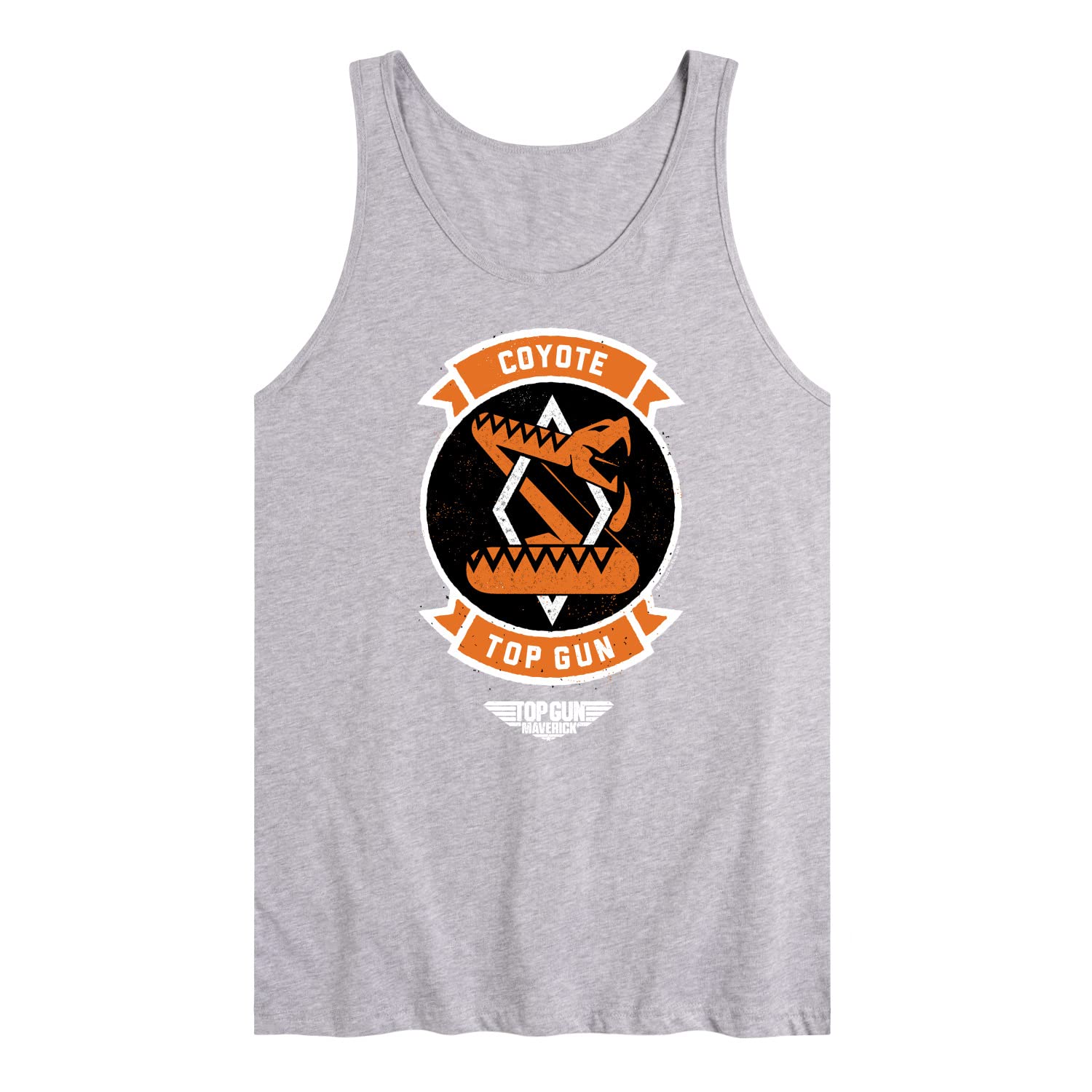 HYBRID APPAREL Top Gun Maverick Coyote Badge Men's Jersey Tank Top - Lightweight Breathable Muscle Tee for Gym, Workout & Summer Wear