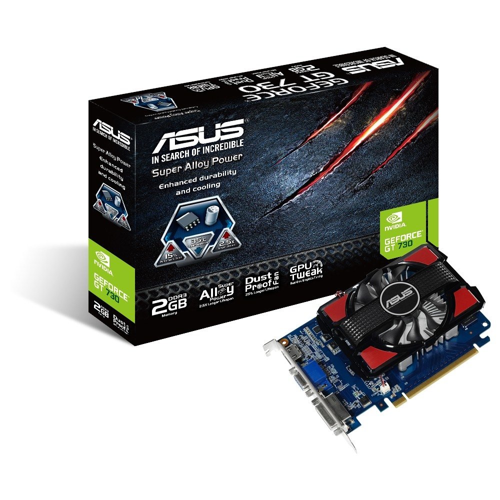 ASUS GT730 2GB GDDR3 Graphics Card - High Performance for Gaming, Video Editing & Home Theater PCs | Perfect for Budget Gaming & Multimedia PCs