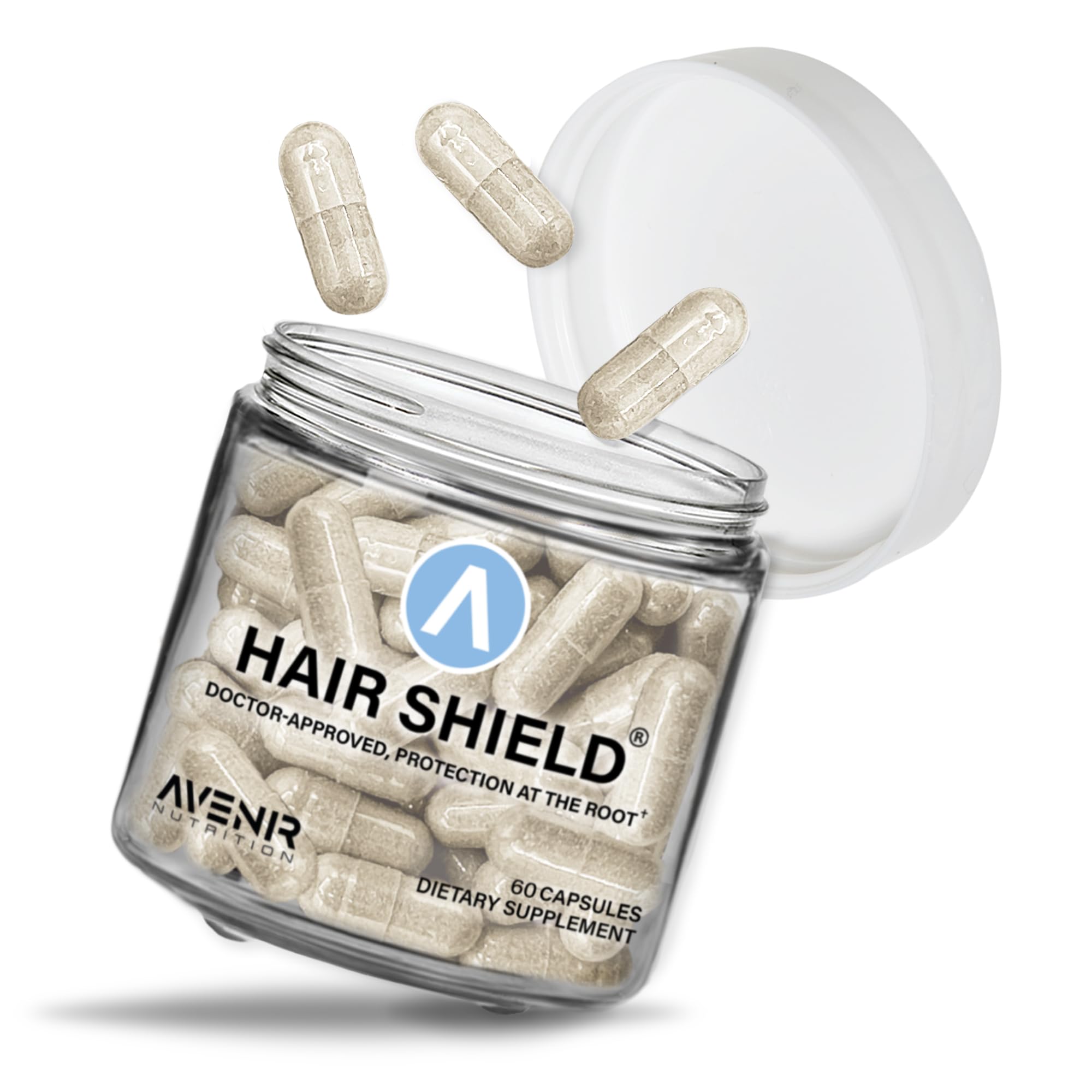 Premium Hair Shield Vitamins for Hair Growth & Stronger Nails - Biotin Supplement with Calcium & Zinc for Women & Men - 60 Capsules - Supports Healthy Hair, Skin & Nails for Daily Beauty Care & Wellness Routine