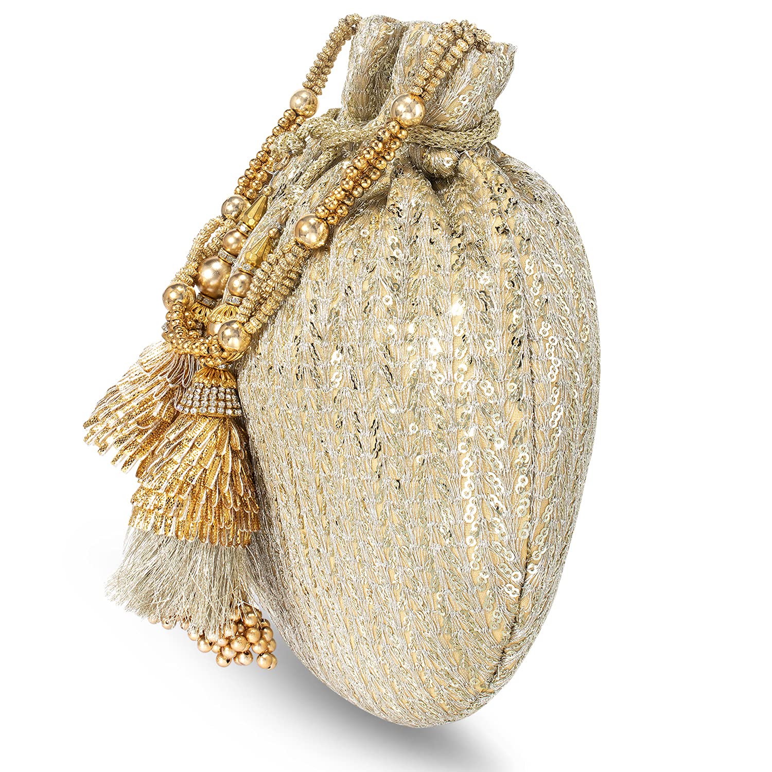 **Aheli Stylish Potli Bags for Women – Elegant Evening Clutch, Ethnic Bride Purse with Drawstring – Perfect for Weddings, Parties & Festive Occasions**