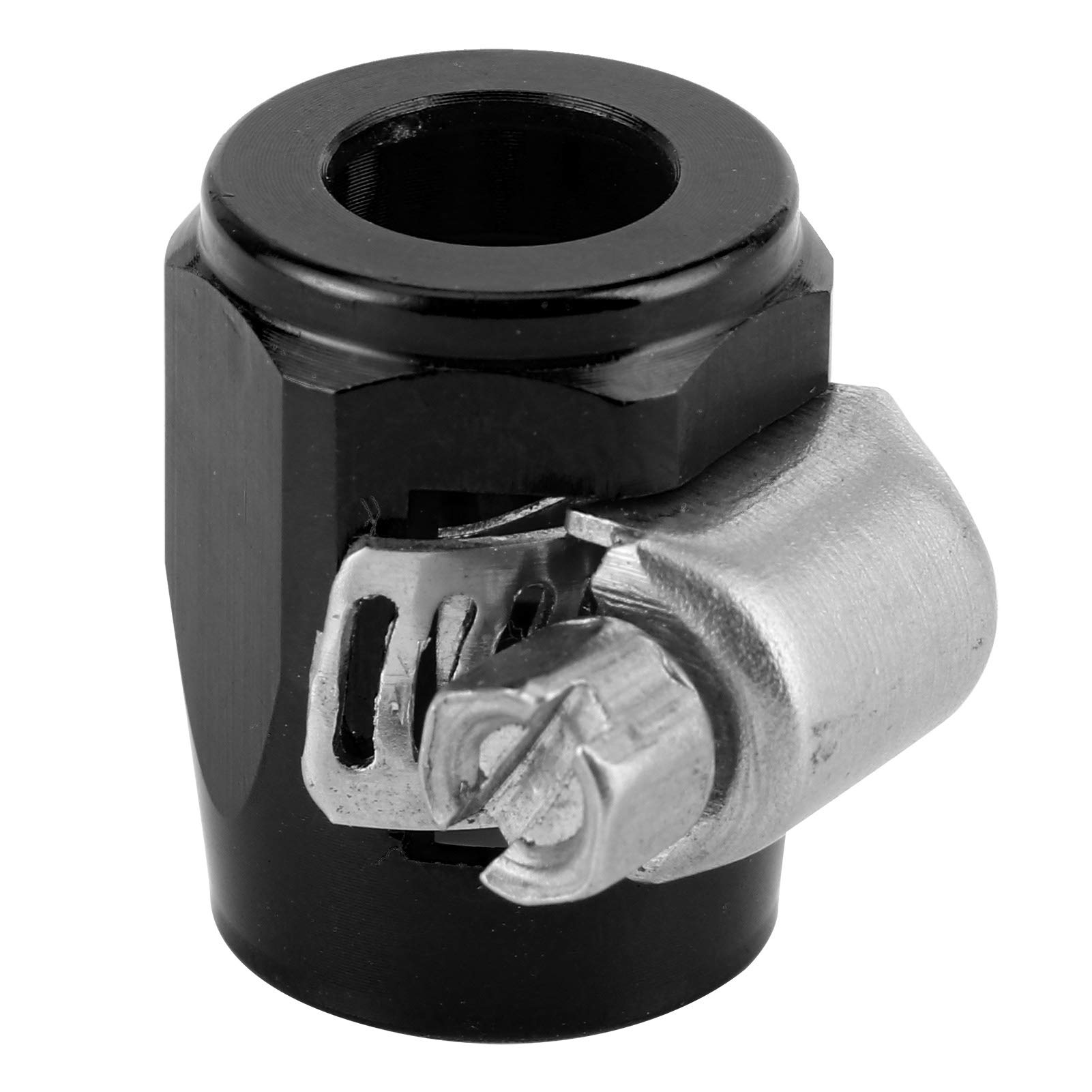 Yctze AN4 Hose Finishing Clamp Finisher Connector - Heavy Duty Hose Clamps for Fuel, Oil, Gas, Air & Water Pipes (Black) - Perfect for Automotive, Marine & Industrial Applications