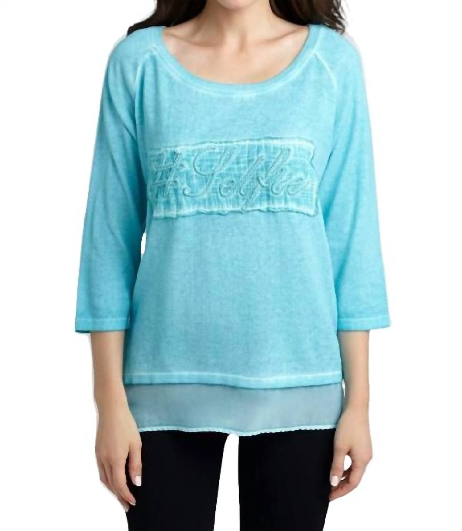 Trendy Turquoise Selfie Top for Women - Perfect for Social Media, Parties & Casual Outings