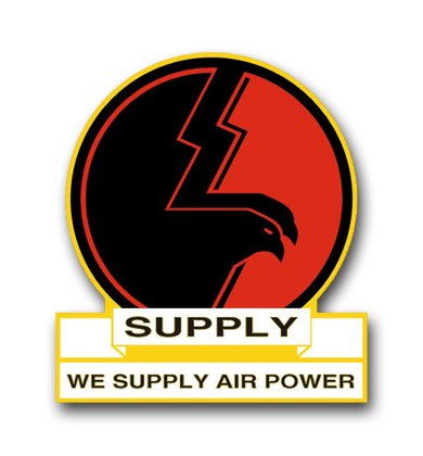 US Air Force Air Supply Logo Vinyl Decal Sticker - 5.5 Inch Military Car, Laptop, Water Bottle Decoration - Patriotic Gift for Veterans & Aviation Enthusiasts
