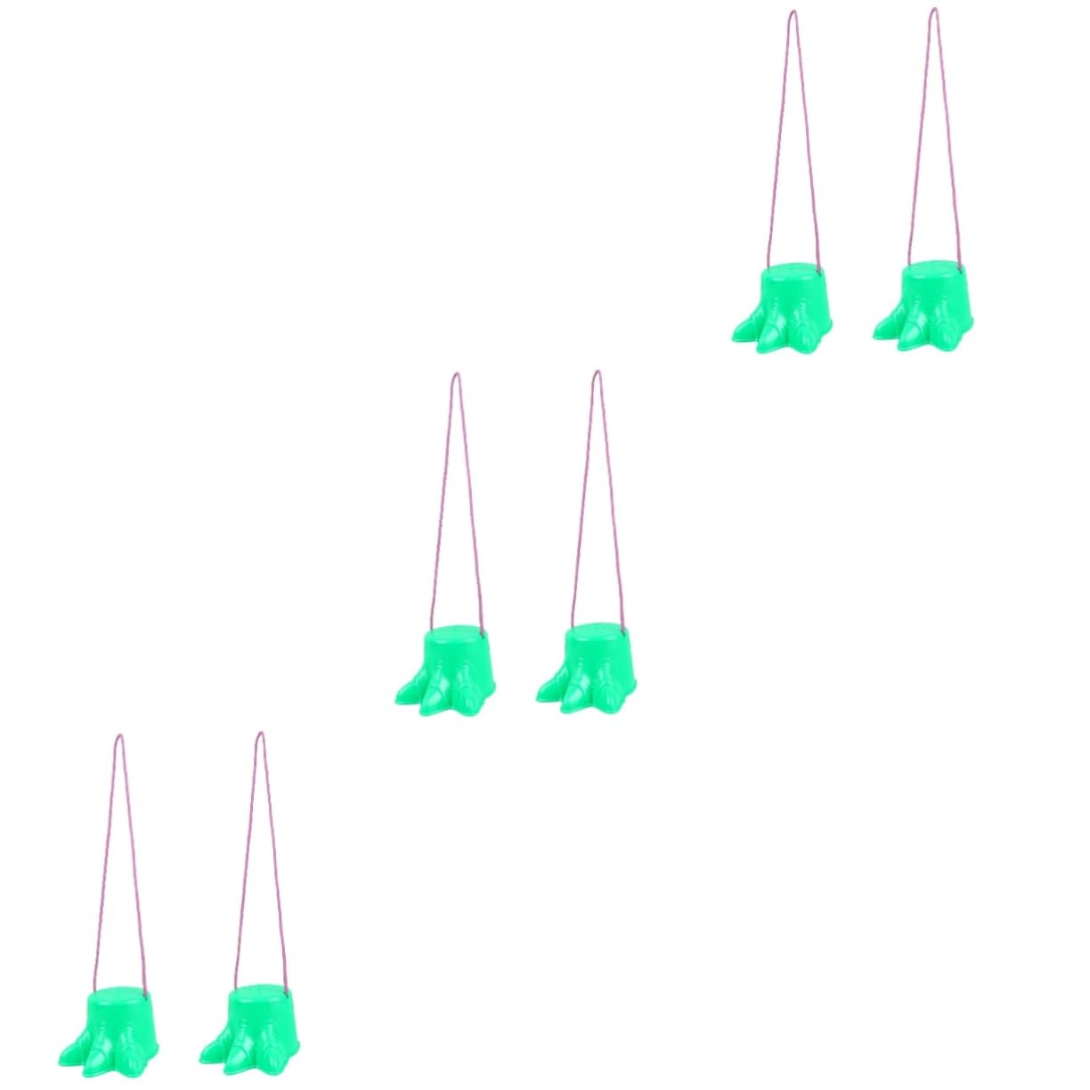 BESPORTBLE 4 Pairs Dinosaur Stilts for Kids - Adjustable Balance Training Toys for Boys & Girls, Outdoor Play Equipment for Preschool Children - Perfect for Backyard Fun, Birthday Parties, and Physical Development Activities