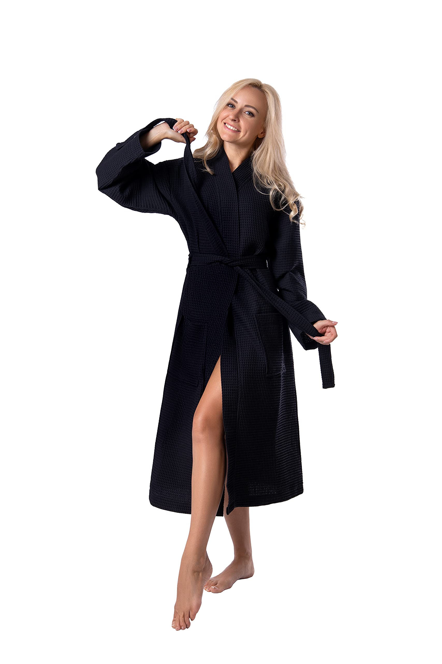 BAGNO MILANO Women's Waffle Robes - Soft Turkish Cotton Bathrobe for Spa, Lounge & Home Relaxation