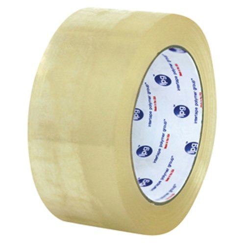Intertape Polymer Group F1192 9100 Corru-Grip Premium Hot Melt Carton Sealing Tape - 2.5 mil Thick, 100M Length x 48mm Width, Clear (Case of 36 Rolls) - Ideal for Shipping, Packaging, and Warehouse Use