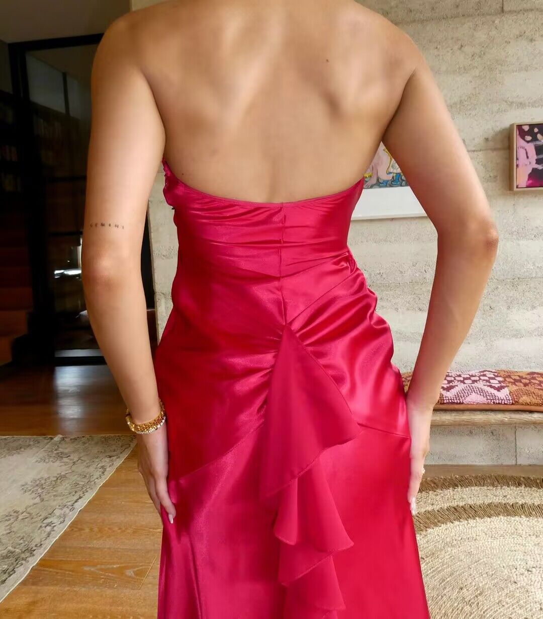 Elegant Red Mermaid Prom Dress with Halter Neckline - Satin Long Formal Gown J2837 for Homecoming, Evening Parties & Special Occasions