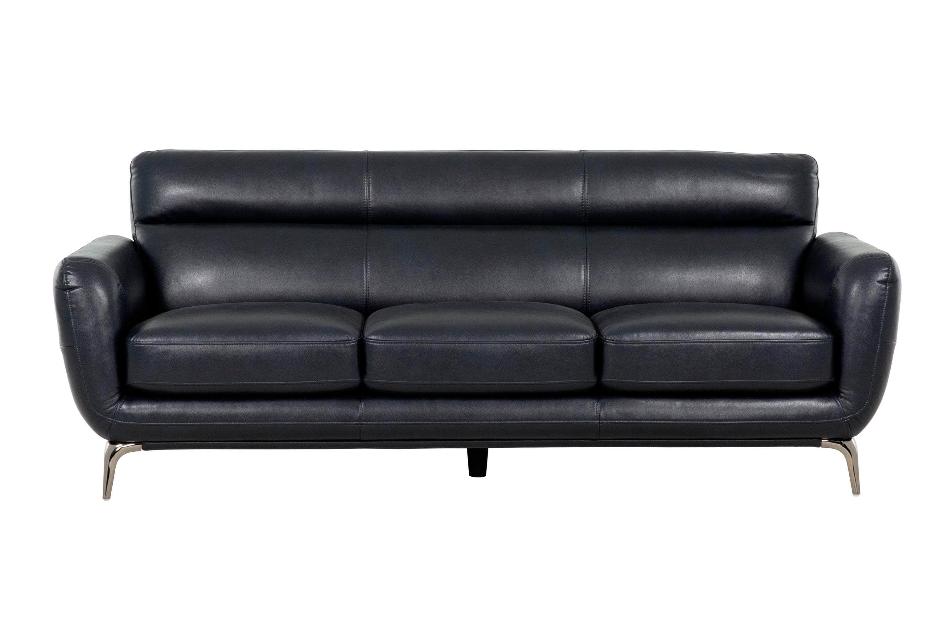 William Tufted Faux Leather Sofa - 2 Color Options | Modern Tufted Vegan Leather Couch for Living Room, Office & Lounge