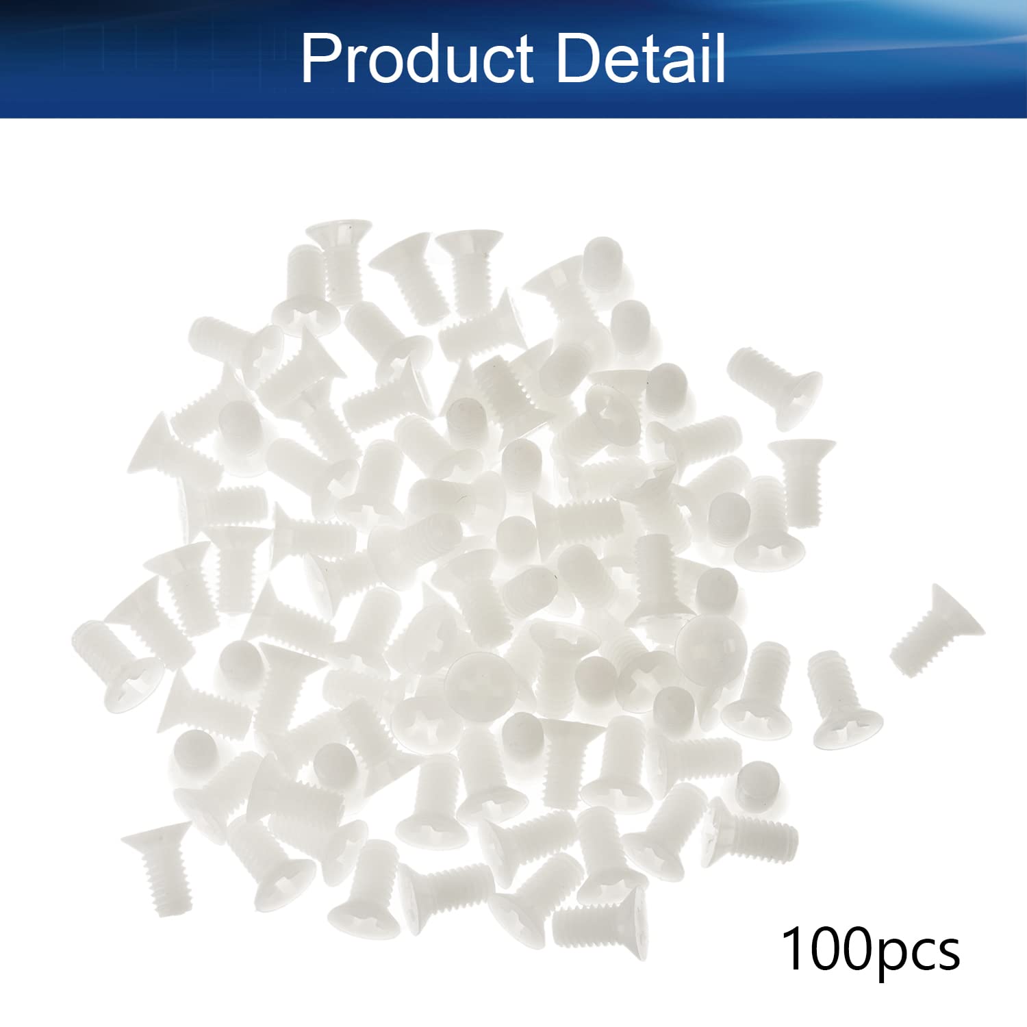 M4 x 8mm Nylon Machine Screws 304 Stainless Steel - 100Pcs for DIY & Furniture Assembly