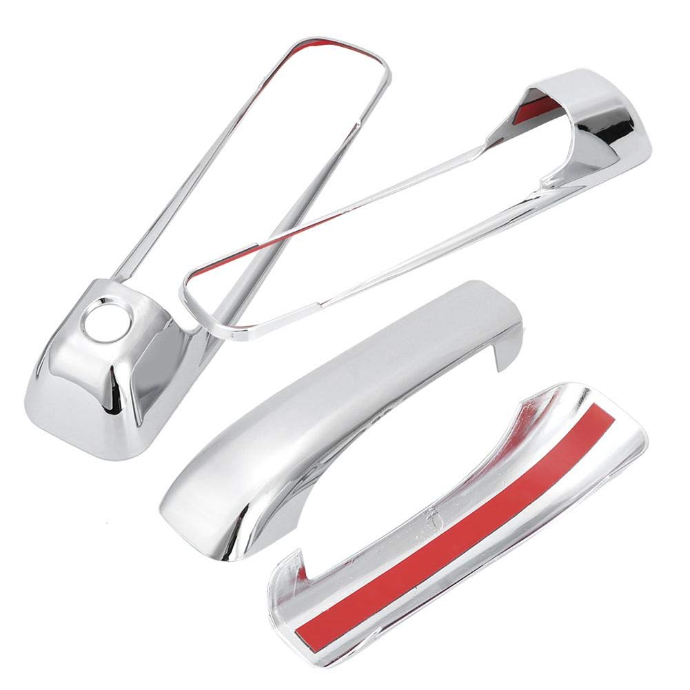 Qiilu Chrome Door Handle Trim Cover for Dodge Ram 1500 2009-2015 Models - 2-Piece Set with Keyhole Cover | Car Exterior Accessory for Ram Truck Customization & Protection | Perfect for Car Shows, Off-Roading & Daily Driving