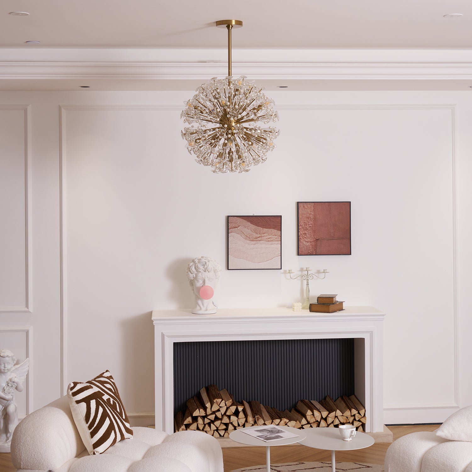 Dickinson Chandelier - Elegant Crystal Ceiling Light Fixture for Dining Room, Living Room & Bedroom | Perfect for Home Decor & Wedding Venues