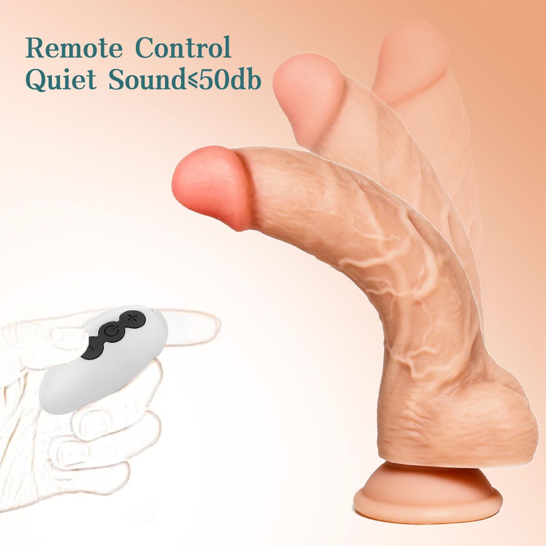 Remote Control Vibrator for Women - Powerful Clitoral & G-Spot Stimulator, Realistic XXL Thrusting Dildo with Multi-Speed Vibration - Best Adult Sex Toy for Couples & Solo Play (Bedroom Fun, Long Distance Romance, Discreet Personal Pleasure)