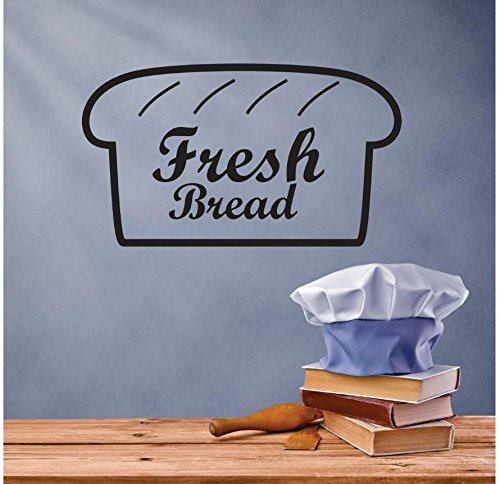 Peel & Stick Vinyl Wall Decal - Fresh Bread Image Quote Art for Bedroom, Bathroom, Living Room - 12x18 Inches - 22 Colors - Easy DIY Home Decor for Kitchen, Cafe, Bakery Theme