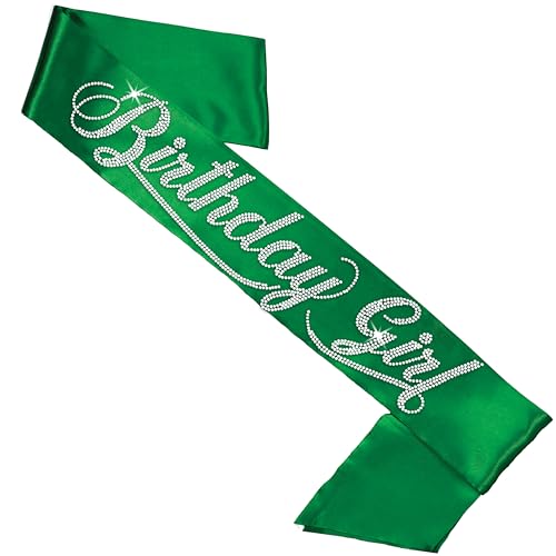 Rhinestone Birthday Girl (Green)